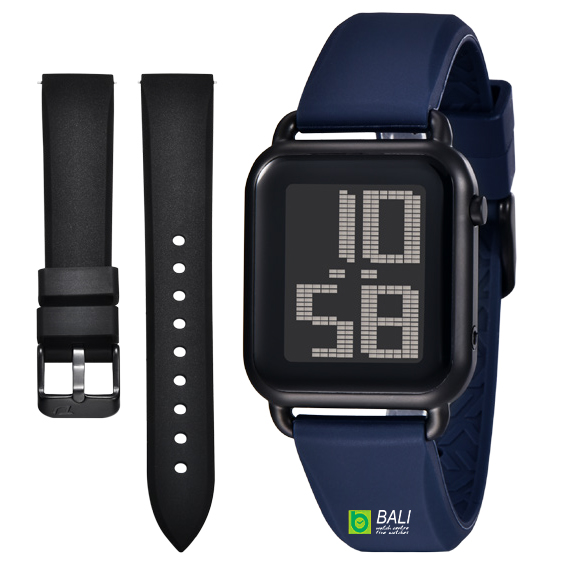 DIGITEC - DG 6090T CASE BLACK STRAP NAVY + FREE STRAP