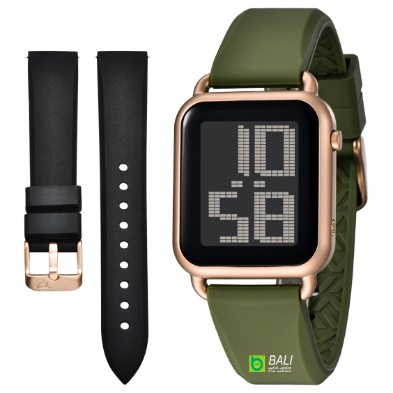 DIGITEC - DG 6090T CASE ROSEGOLD STRAP ARMY + FREE STRAP