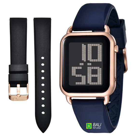 DIGITEC - DG 6090T CASE ROSEGOLD STRAP NAVY + FREE STRAP